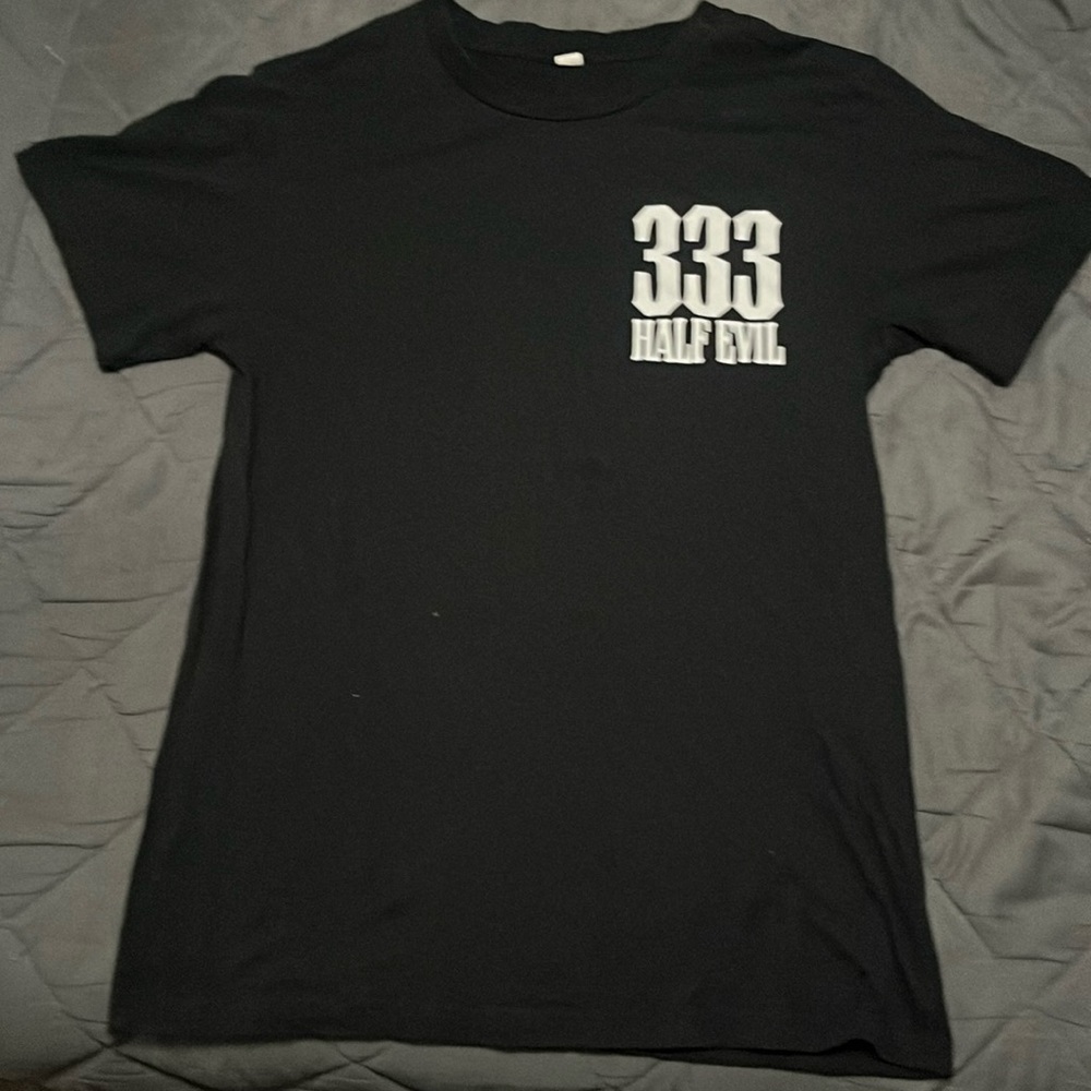 Black half evil shirt